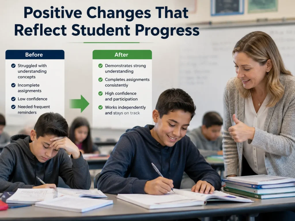 Positive Changes That Reflect Student Progress